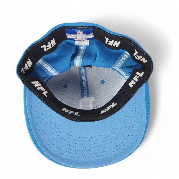 Reebok Vintage 2002 Detroit Lions Official Sideline Fitted Hat Blue / White OS - Picture 7 of 9